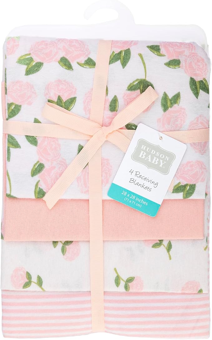 Hudson Baby Unisex Baby Cotton Polyester Flannel Receiving Blankets, One Size - Image 2