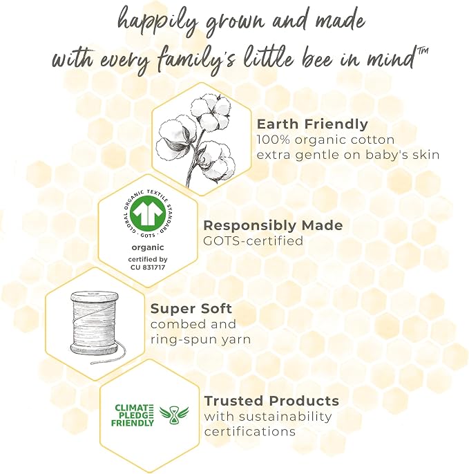 Burt's Bees Baby Infant Wearable Blanket, Organic Cotton Unisex Beekeeper - Image 7