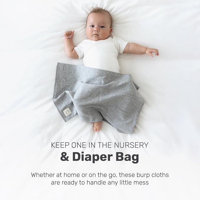 Snug Baby Cotton Burp Cloths, Lightweight Soft Color Feeding Essentials - Image 7