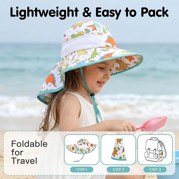 Baby Sun Hat with Neck Flap UPF 50+ - Image 5