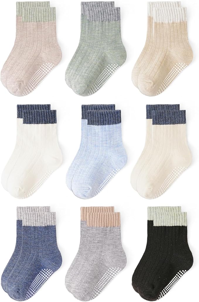 Baby Toddler Essentials Non-Slip Crew Socks by Bearbay