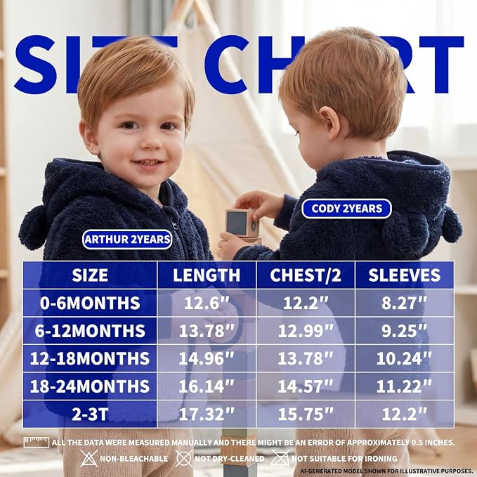 Baby Girl Winter Warm Fleece Jacket Toddler Boy Sherpa Infant Sweater Coat | - Image 7