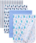 Gina Era Flannel Receiving Blankets, Baby Swaddle Blankets 100% Cotton 4 Pcs by GinaEra