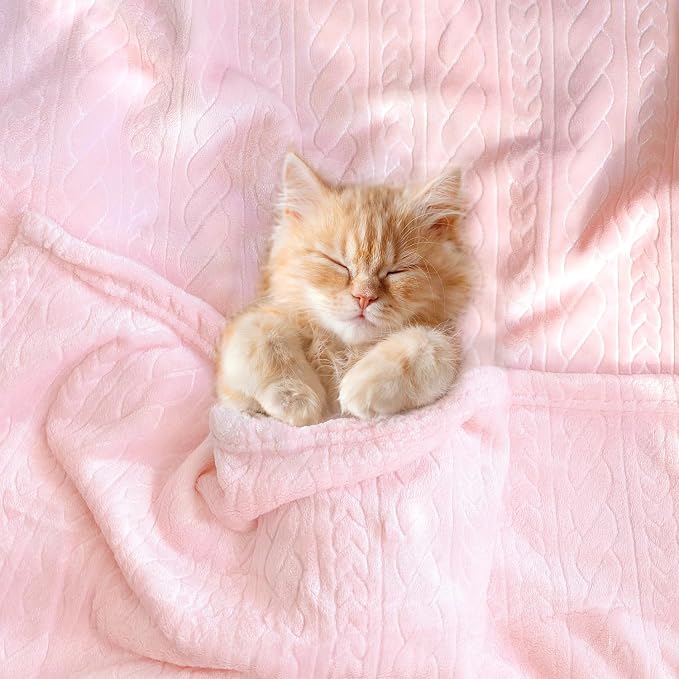 BORITAR 3D Fleece Baby Blanket for Girls 30 x 40 Inch Pink - Image 7