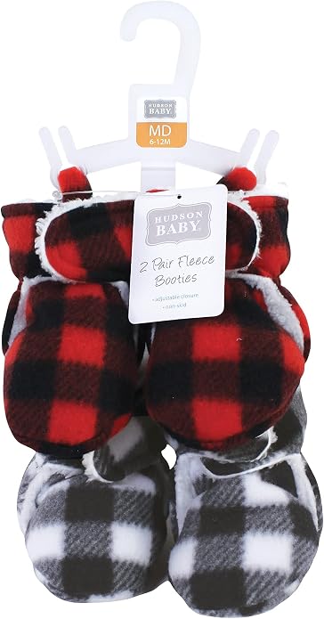 Hudson Baby Baby Animal Fleece Booties 2-pack - Image 2
