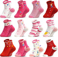 SkiBeaut Baby Toddlers Girls Socks, 12 Pairs Non Slip Kids Grips Toddler Grippy by SKIBEAUT