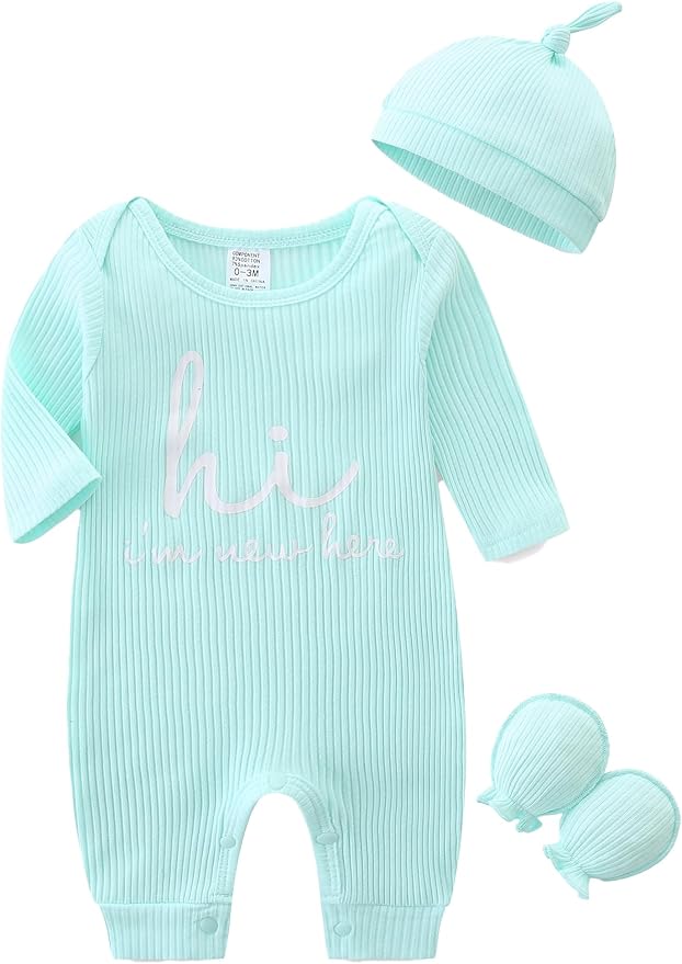 Babymine Newborn Coming Home Outfit Unisex Baby Clothes by BabymineStartFromTheHeart
