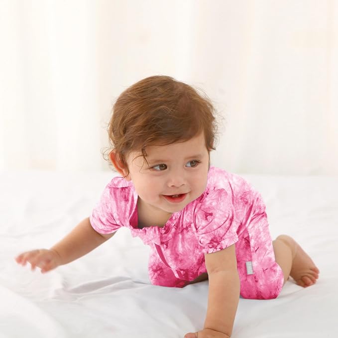 Jimonda Baby Bamboo Viscose Tie Dye Rompers Girl/Boys 3pc Pjs | Premium Soft - Image 4