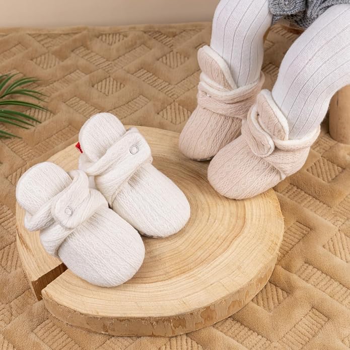 Sawimlgy Newborn Infant Baby Girl Boy Cotton Booties Stay On Sock Slippers Soft - Image 2