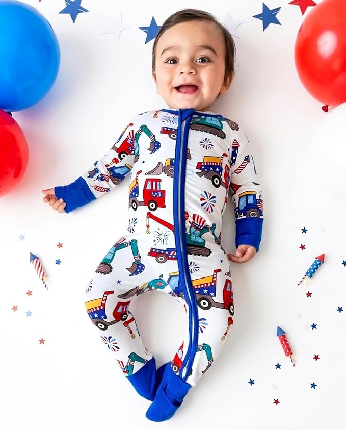 babee Reshinee Bamboo Viscose Baby Footie Pajama, Zipper Sleeper Boys Girls - Image 5
