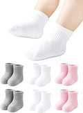 Newborn Socks 0-3 Months Preemie Infant Cotton Terry Ankle Socks 6 Pairs by Miniangel