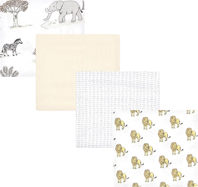 Luvable Friends Little Treasure Flannel Receiving Blankets 4pk by Luvable+Friends