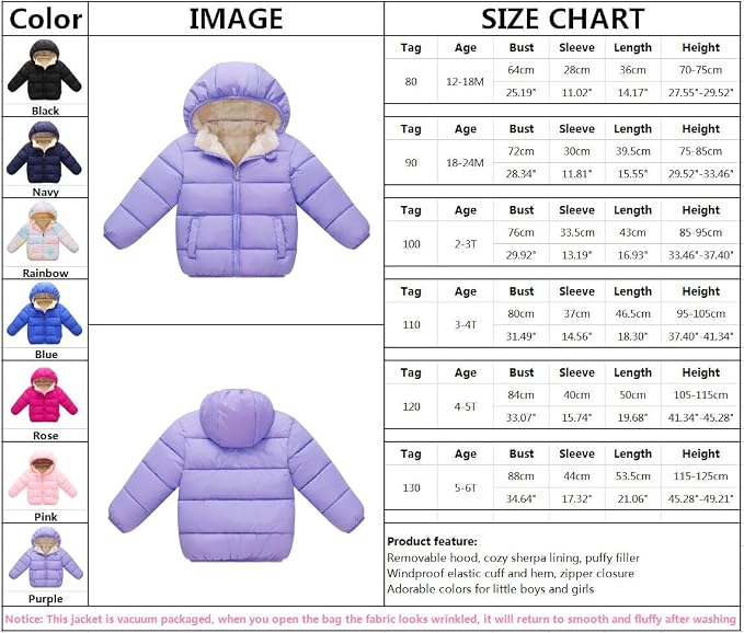 Toddler Boys' Girls' Winter Coat - Image 6