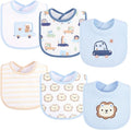 6 Pack Baby Bibs for Drooling and Teething Soft Cotton Absorbent by BebeFavour