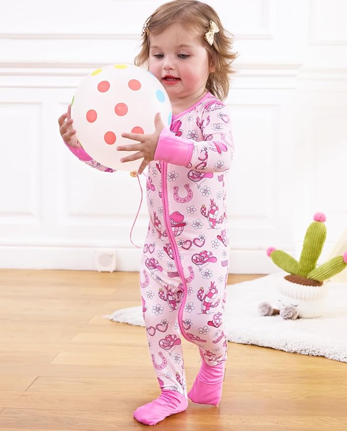 babee Reshinee Viscose Derived from Bamboo Baby Footie Pajamas Convertible - Image 9