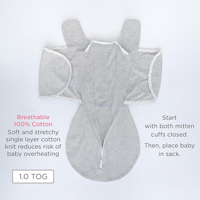 SwaddleDesigns 6-Way Omni Swaddle Sack, Arms Up Swaddle - Image 5