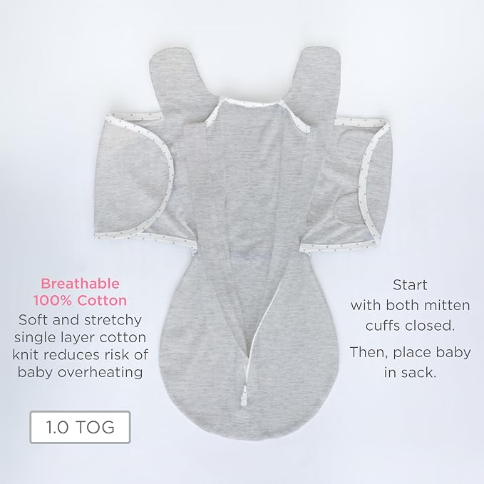 SwaddleDesigns 6-Way Omni Swaddle Sack, Arms Up Swaddle - Image 5