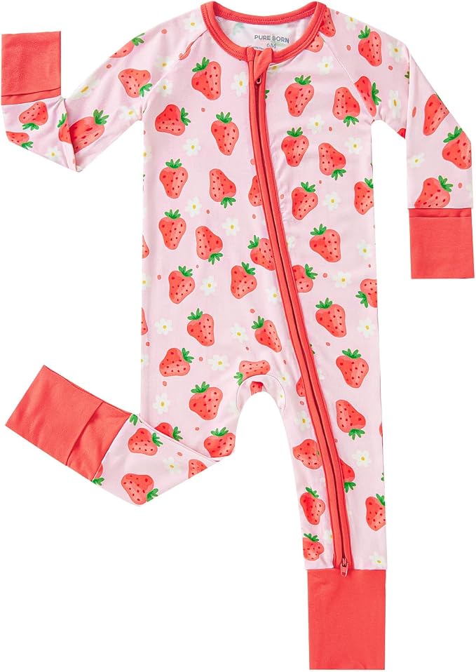 pureborn Baby Sleeper Viscose from Bamboo Zipper Footies 0-24 Months by pureborn