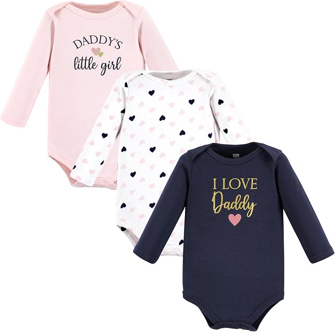 Hudson Baby Baby Girls' Cotton Long-sleeve Bodysuits 3-pack by HudsonBaby