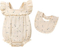 YOUNGER TREE Baby Girl Romper 100% Cotton Ruffle Sleeveless Summer Outfit by YOUNGERTREE