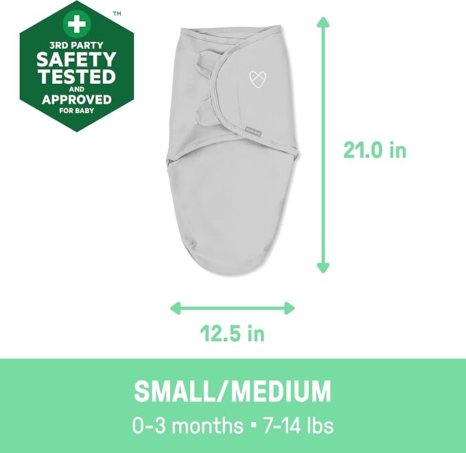 SwaddleMe by Ingenuity Original Swaddle, 100% Cotton, Improves Sleep & Calms - Image 7