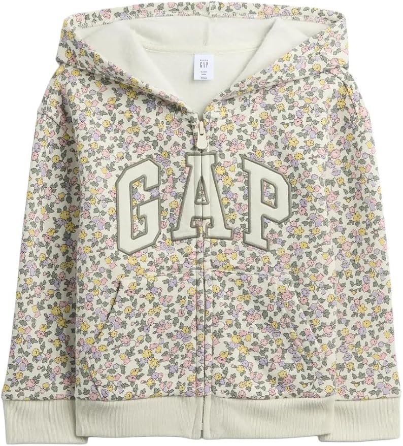 GAP Baby Girls' Logo Hoodie Hooded Full Zip Sweatshirt by GAP