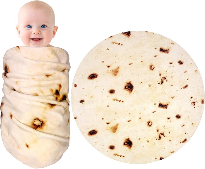 mermaker Burritos Tortilla Swaddle Blanket Baby by Mermaker