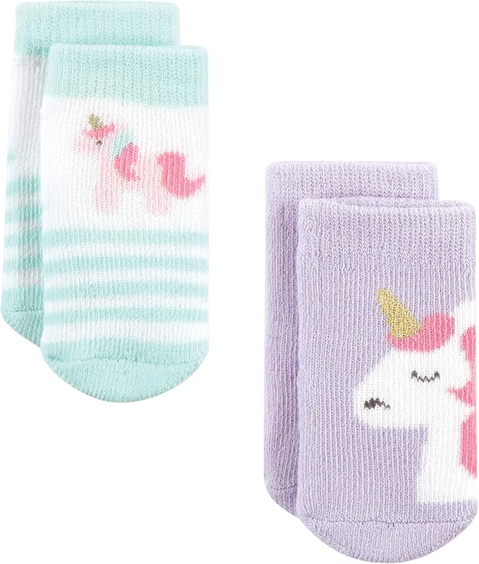 Hudson Baby Baby 8-pack Cotton Rich Newborn and Terry Socks - Image 6