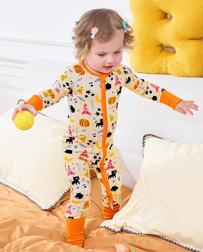 babee Reshinee Viscose Derived from Bamboo Baby Footie Pajamas Convertible - Image 6