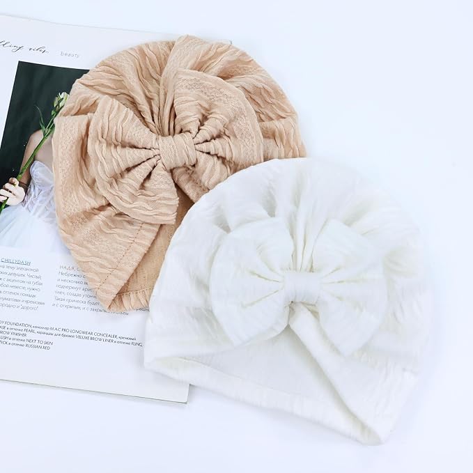 Cinaci 4 Pieces Baby Girls Turban Hats - Image 8