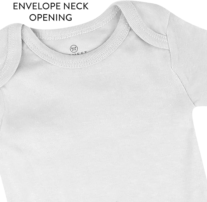 HonestBaby 5-pack Short Sleeve Bodysuits One-piece 100% Organic Cotton - Image 5