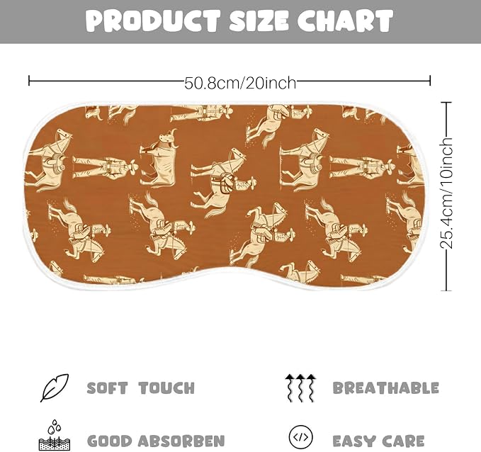 6 Pack（3×2） Western Baby Burp Cloths, Contoured Burp Rags - Image 6
