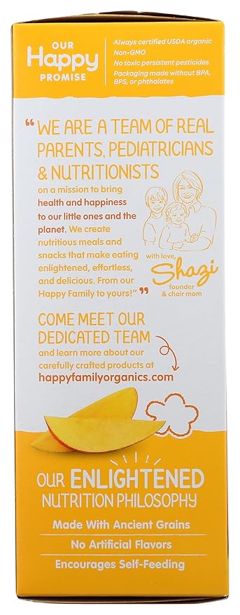Happy Baby Organics Organic Teether Crackers Gluten Free Mango & Pumpkin with Amaranth 12-0.14 oz Packs
