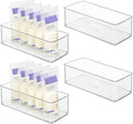 Hudgan 4 PCS Breastmilk Storage Container Set, Space-efficient for Breast Milk Storage in Fridge Freezer, Fits the Lansinoh and Medela bags