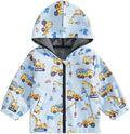 Toddler Baby Boy Lightweight Hooded Jacket Excavator Coat Outwear | Truck Print by Rourufy