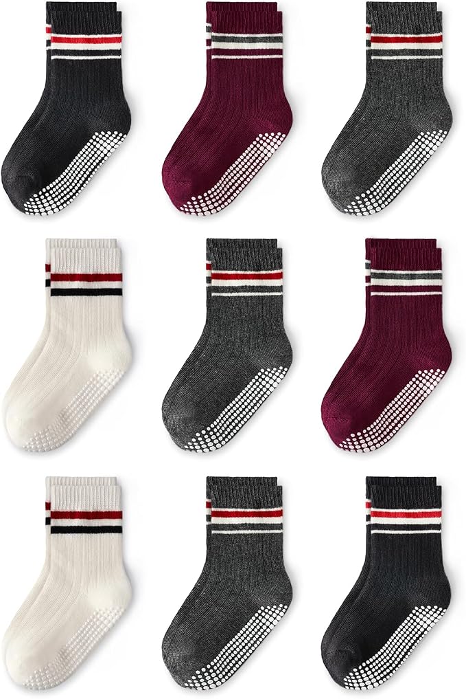Baby Toddler Essentials Non-Slip Crew Socks by Bearbay
