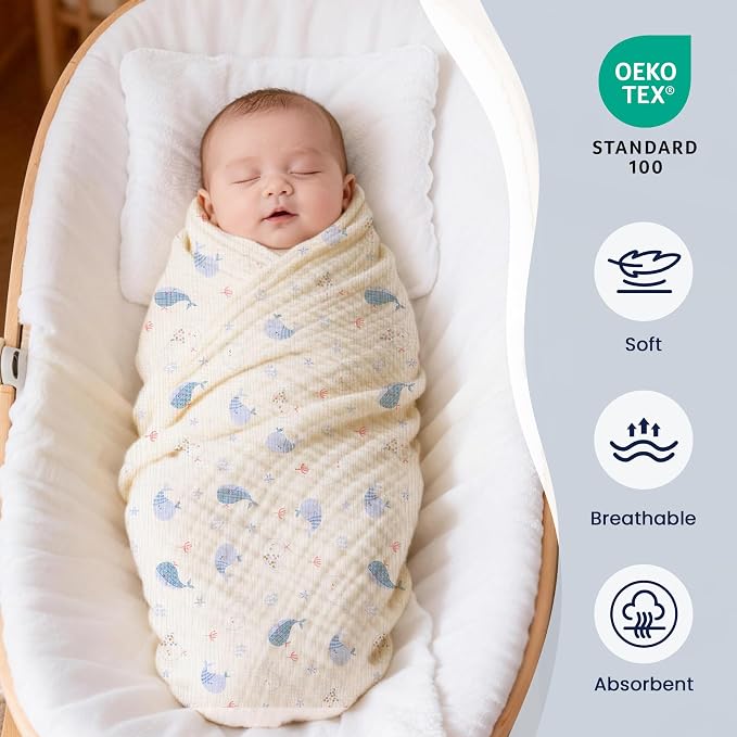 EXQ Home Muslin Swaddle Blankets - Image 3