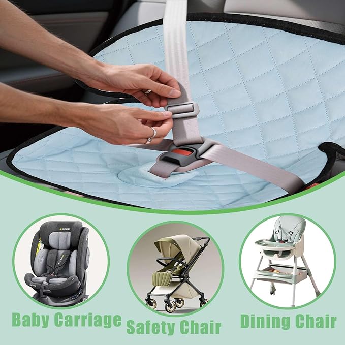 MOOB Waterproof Car Seat Protector - Potty Training Liner for Baby & Toddler, Machine Washable Piddle Pad with Anti-Slip Backing, Universal Fit for Infant Car Seat & Stroller (Purple)