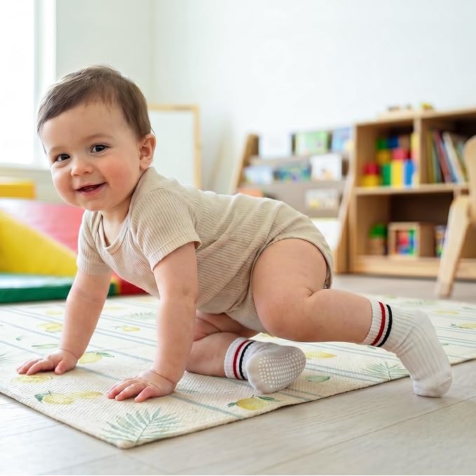 Baby Toddler Essentials Non-Slip Crew Socks - Image 2