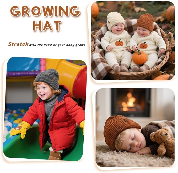 DANMY Infant Toddler Beanie Kint Hat Baby Boys Girls Beanies Kids Winter Hats - Image 7