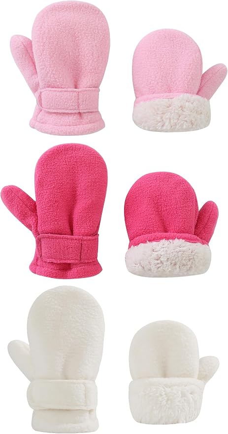 YMYDYFC 3Pack Baby Toddler Mittens Boy&Girl Winter Gloves Kids Warm Mittens by YMYDYFC