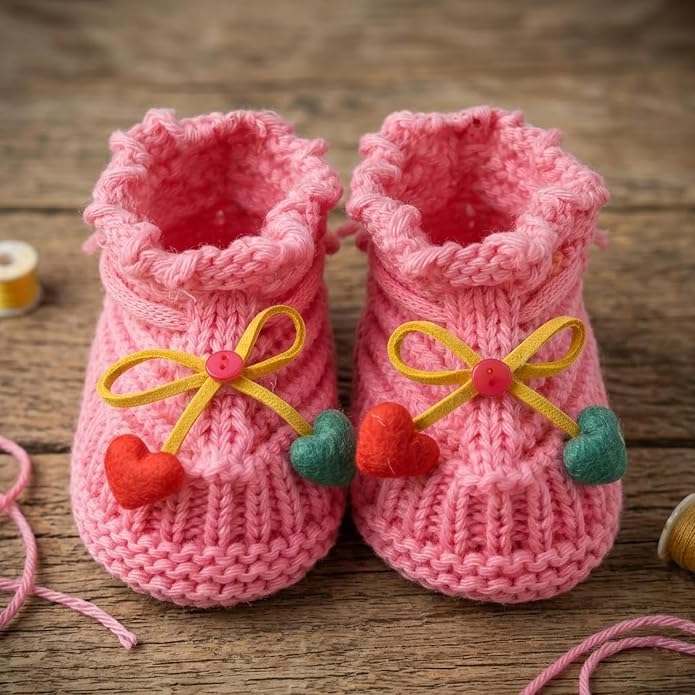 Infant Baby Boys Girls Knitted Booties Soft Cute First Walking Socks Shoes | - Image 4