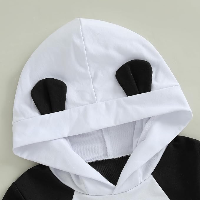 Infant Baby Boy Fall Winter Clothes Outfit Hooded Long Sweatshirt Pant Set - Image 5