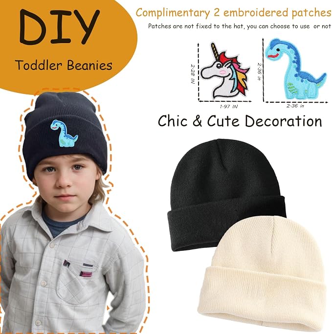 vidsel 100% Cotton Toddler Beanie Hats - Image 4
