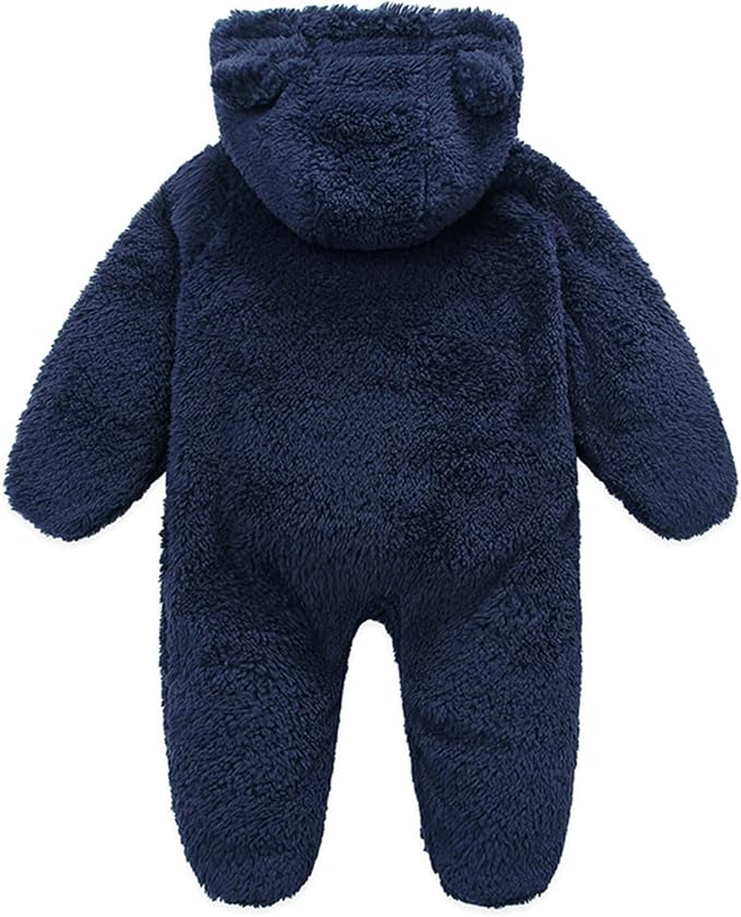 Baby Furry Jumpsuit Infant Bear Onesies Zipper Long Sleeve One-Piece Romper - Image 7