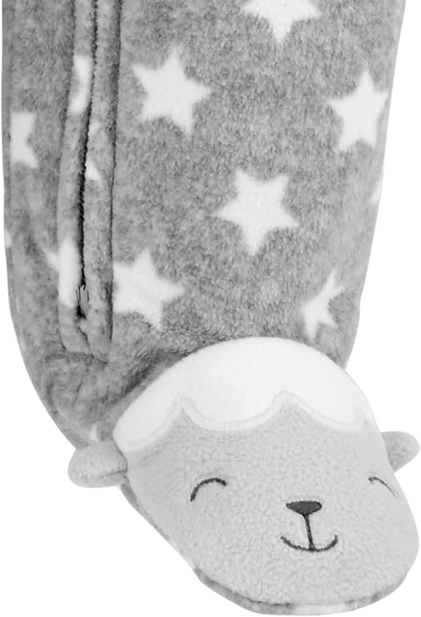Simple Joys by Carter's Unisex Baby 2-pack Neutral Fleece Footed Sleep and Play - Image 4