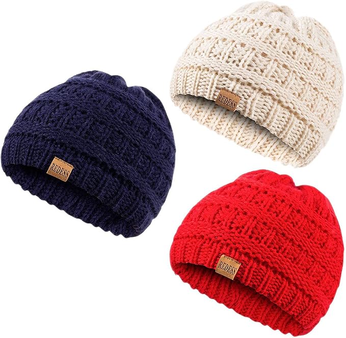 REDESS Baby Kids Winter Warm Hats, Infant Toddler Children Beanie Knit Cap by REDESS