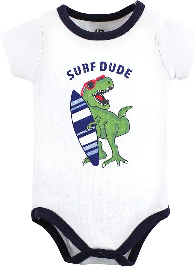 Hudson Baby Unisex Baby Cotton Bodysuit, Shorts and Shoe Set - Image 3