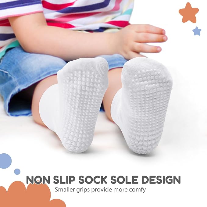 BACSAC Baby Boys Girls Socks Non Slip Breathable Comfort Toddler Infant Ankle - Image 4