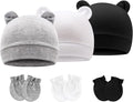 BQUBO Newborn Girls Hats Baby Hat and Mittens Set Infant Caps Bow Hospital by DRESHOW